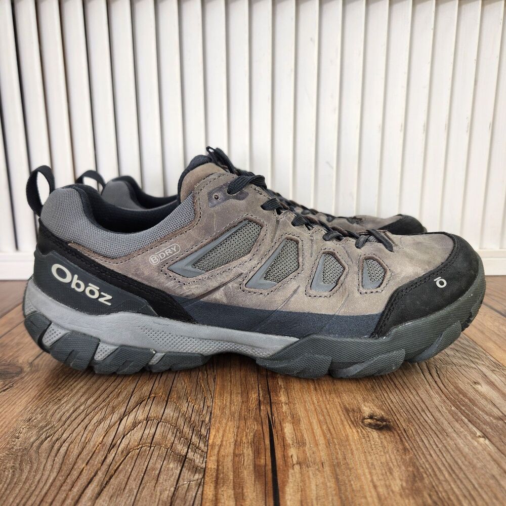 Oboz Sawtooth X Low B-Dry Hiking Shoes Men's 10 Wide Charcoal Waterproof Nubuck